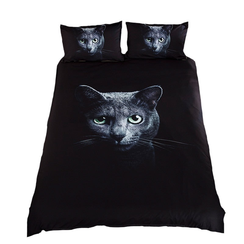 3d Cat Printed Bed Linen Bedding Set Comforter Bed Cover Quilt