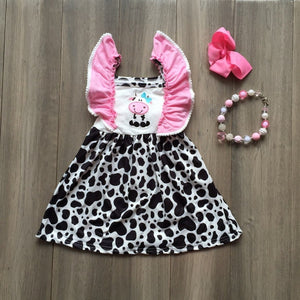 cow print baby girl clothes