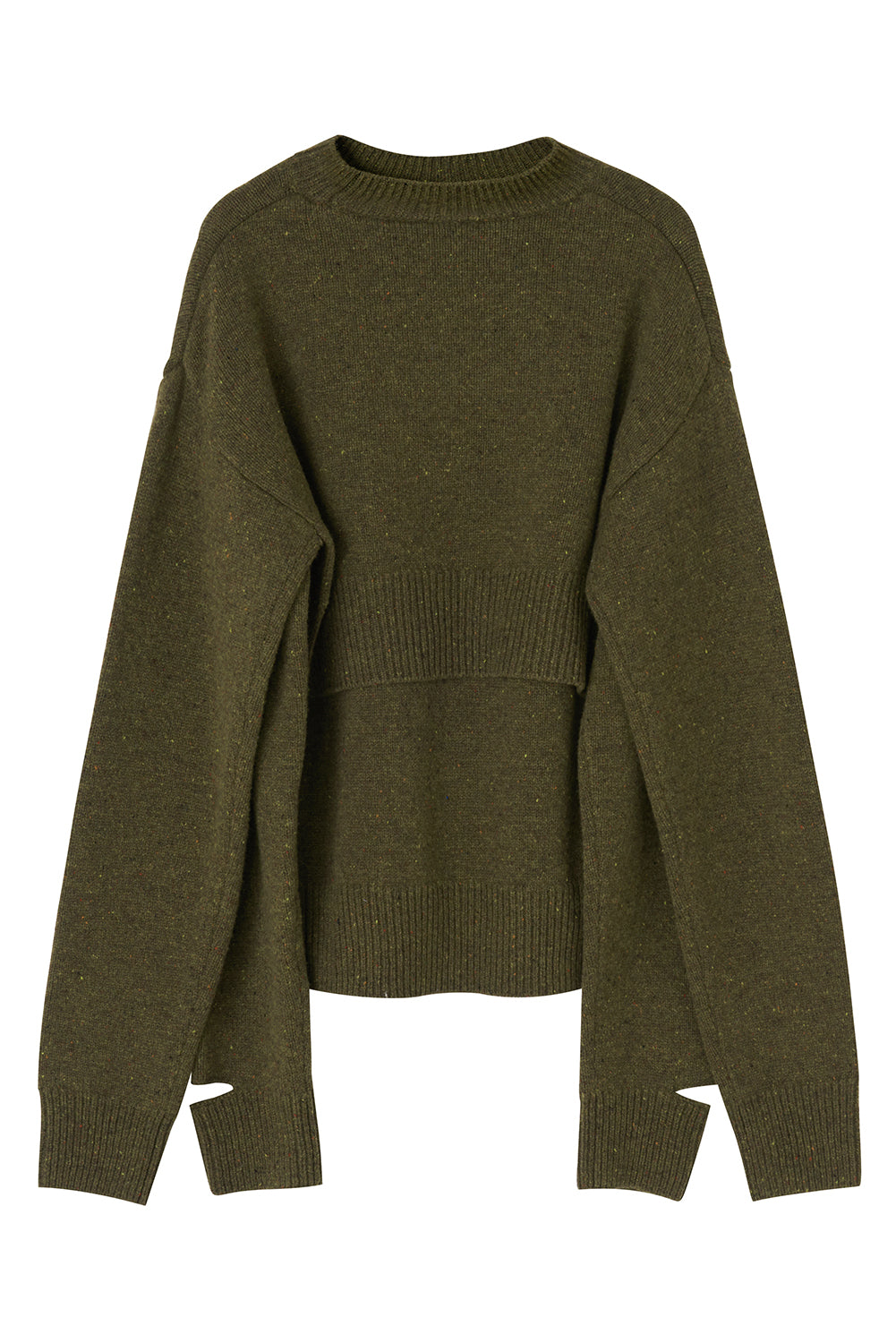 olive green wrap sweater