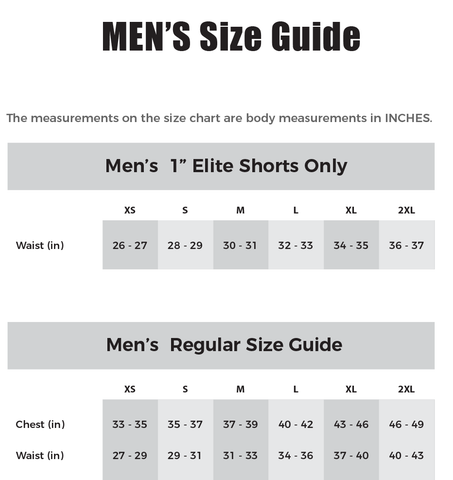 Men Size Guide