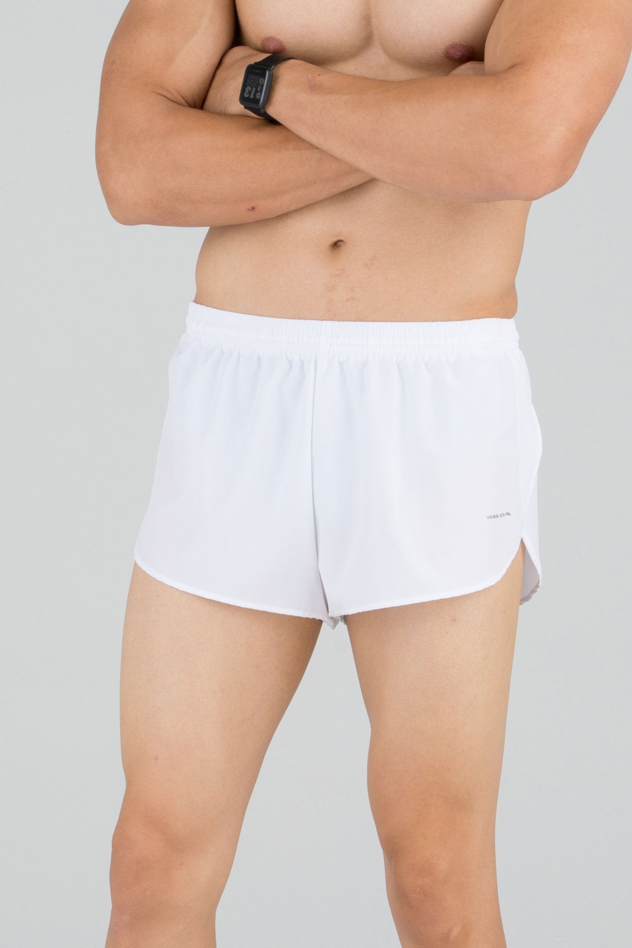 white elite shorts