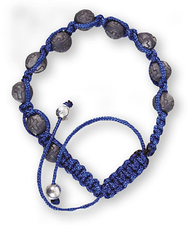 Blue Rosary Bracelet