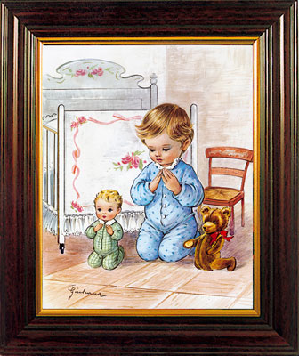 Praying Boy 8 x10" Framed