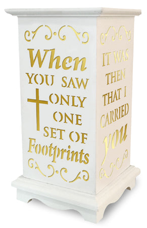 Footprints Inspirational LED Lantern