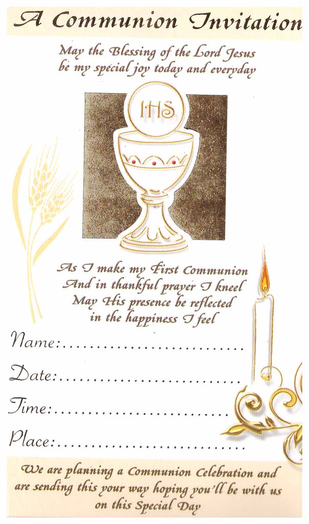 First Holy Communion Invitation – Holy Cross Catholic Bookshop