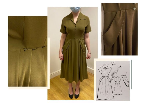 Retro 1950s Shirt Dress design process