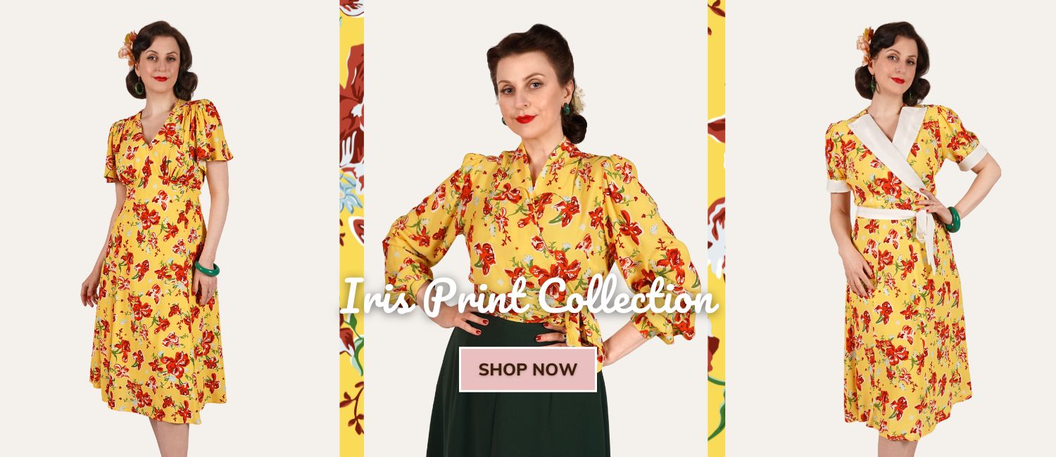 Tiki Inspired Yellow Floral Summer Print Dress