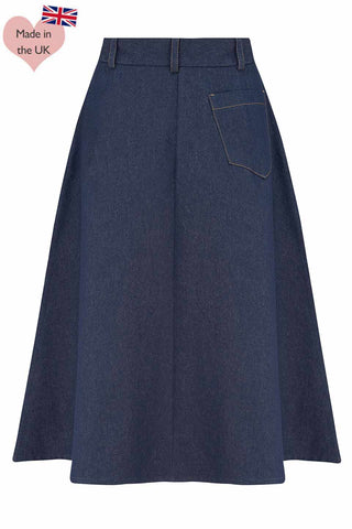 1940s and 50s Cow Girl Denim Stretchy Skirt