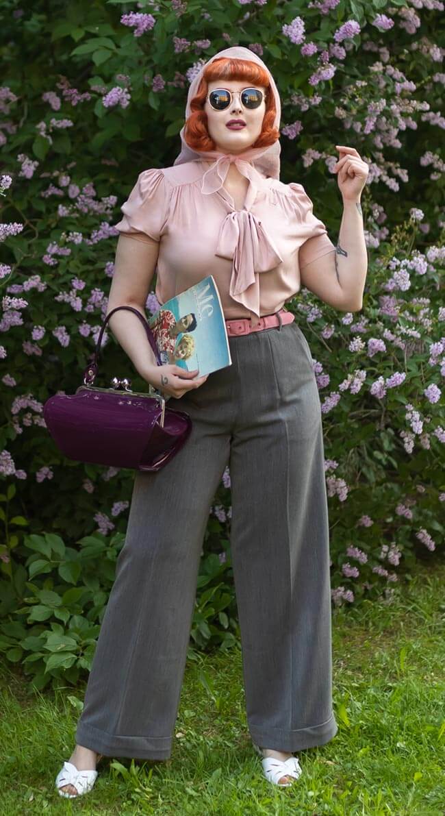 Vintage Trousers - Swing Trousers, High Waisted Jeans -40s & 50s