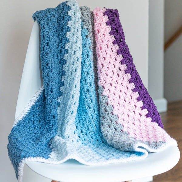 Download Modern Granny Baby Blanket PDF Crochet Pattern - Digital Download - Easy Crochet