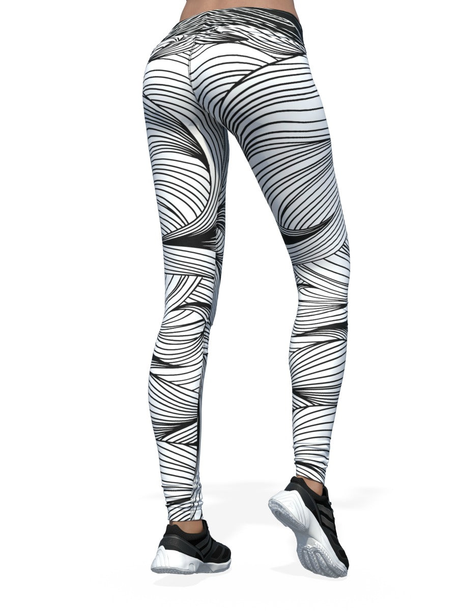 black and white leggings