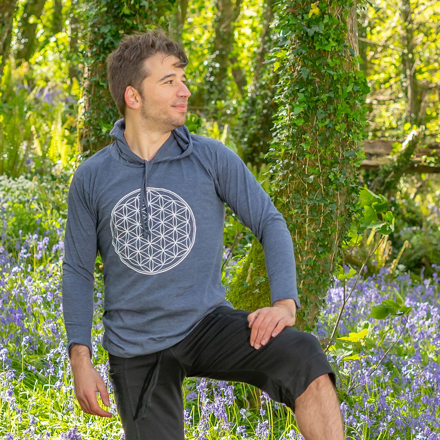 Flower of Life Tshirt  Sacred Geometry Mens Yoga Clothing– Ekeko Crafts