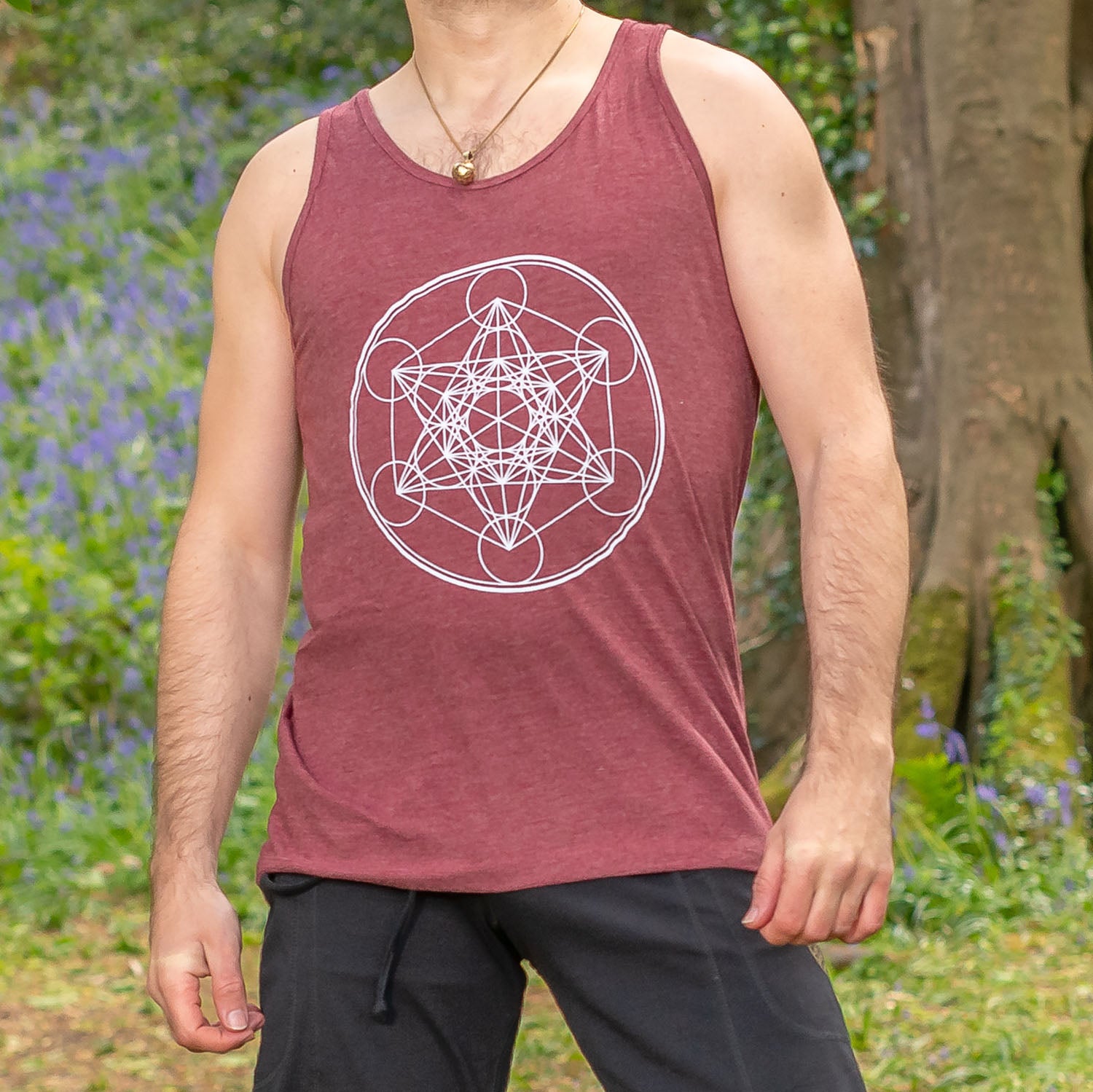 Flower of Life Tshirt  Sacred Geometry Mens Yoga Clothing– Ekeko Crafts