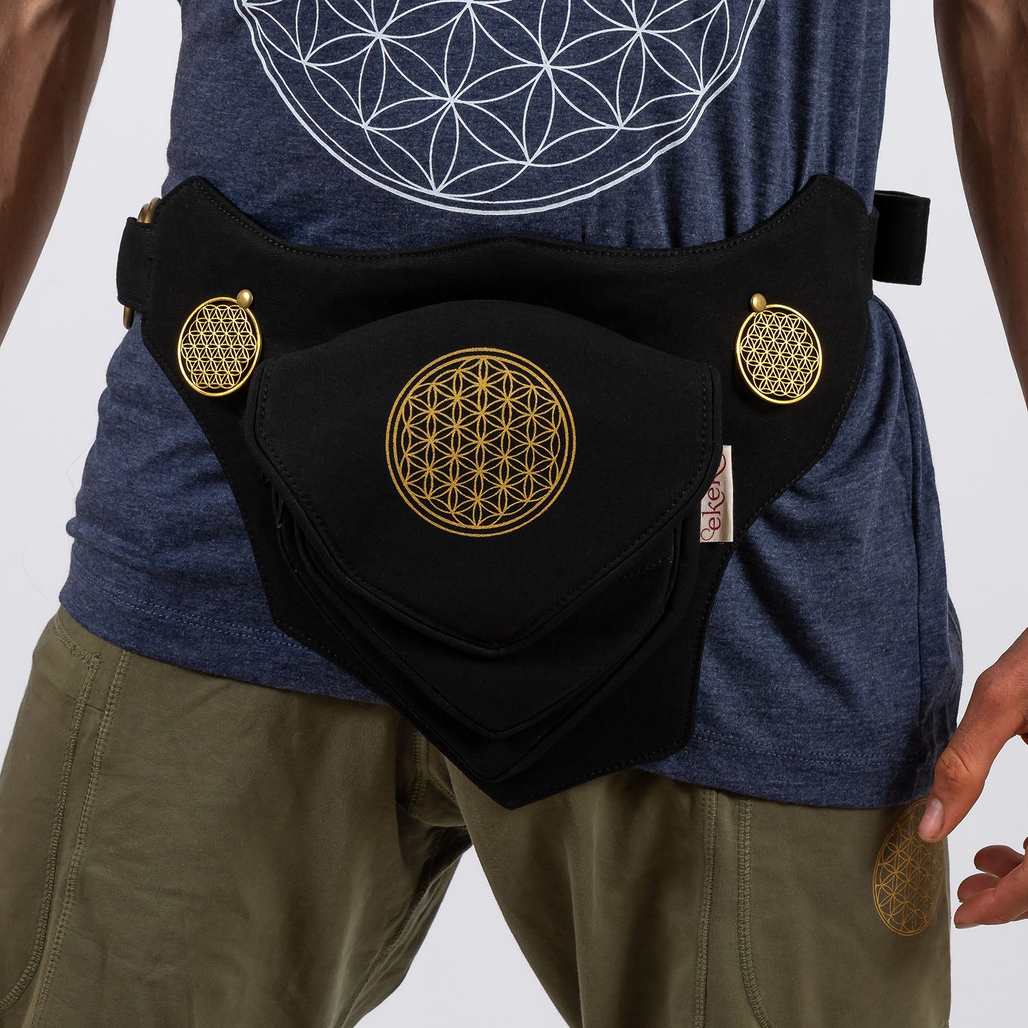 Flower of Life Festival Belt | Steampunk Hip Bag | Burning Man– Ekeko Crafts