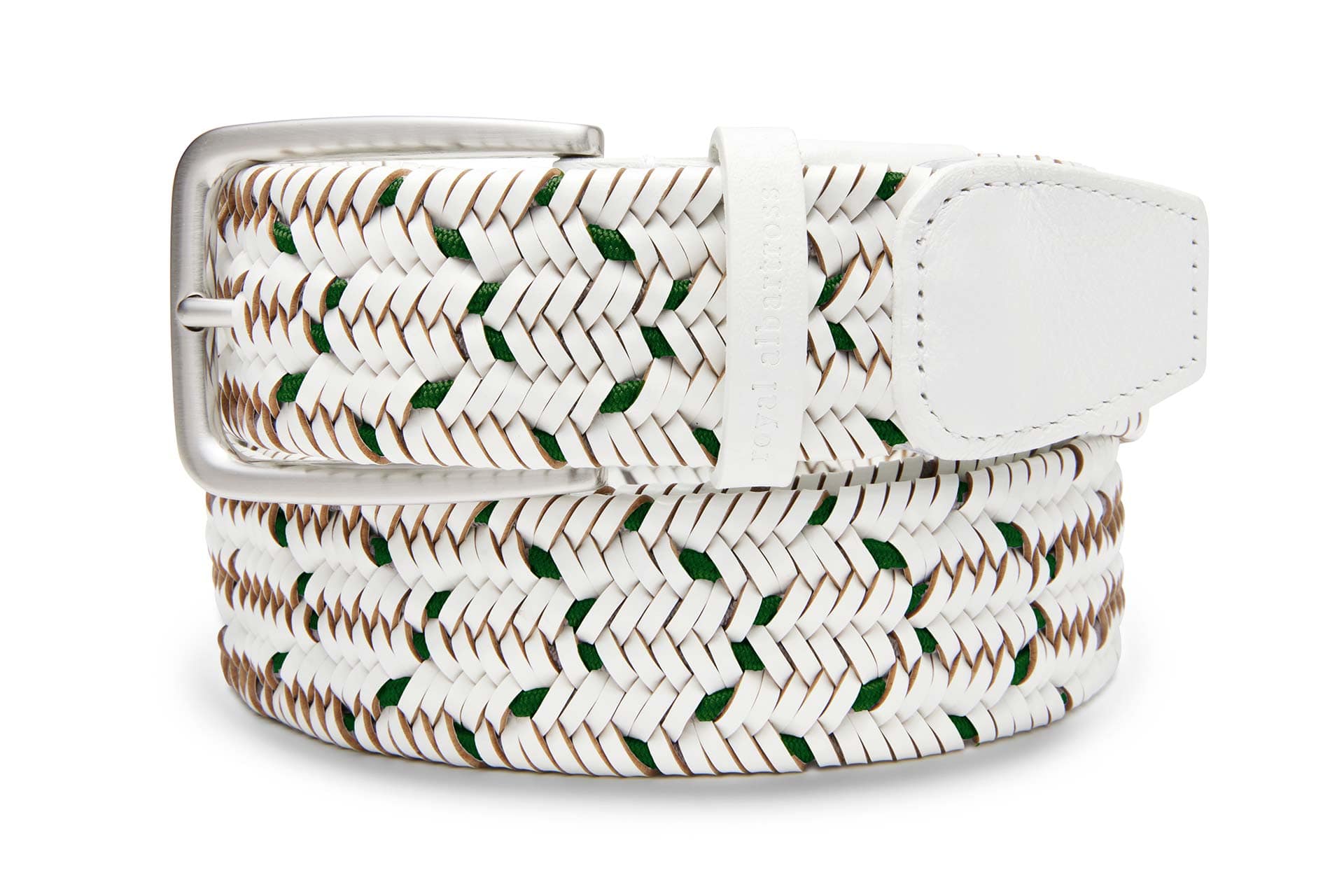 Braided Leather Stretch Belt - Blue + Green - Cobbler Union