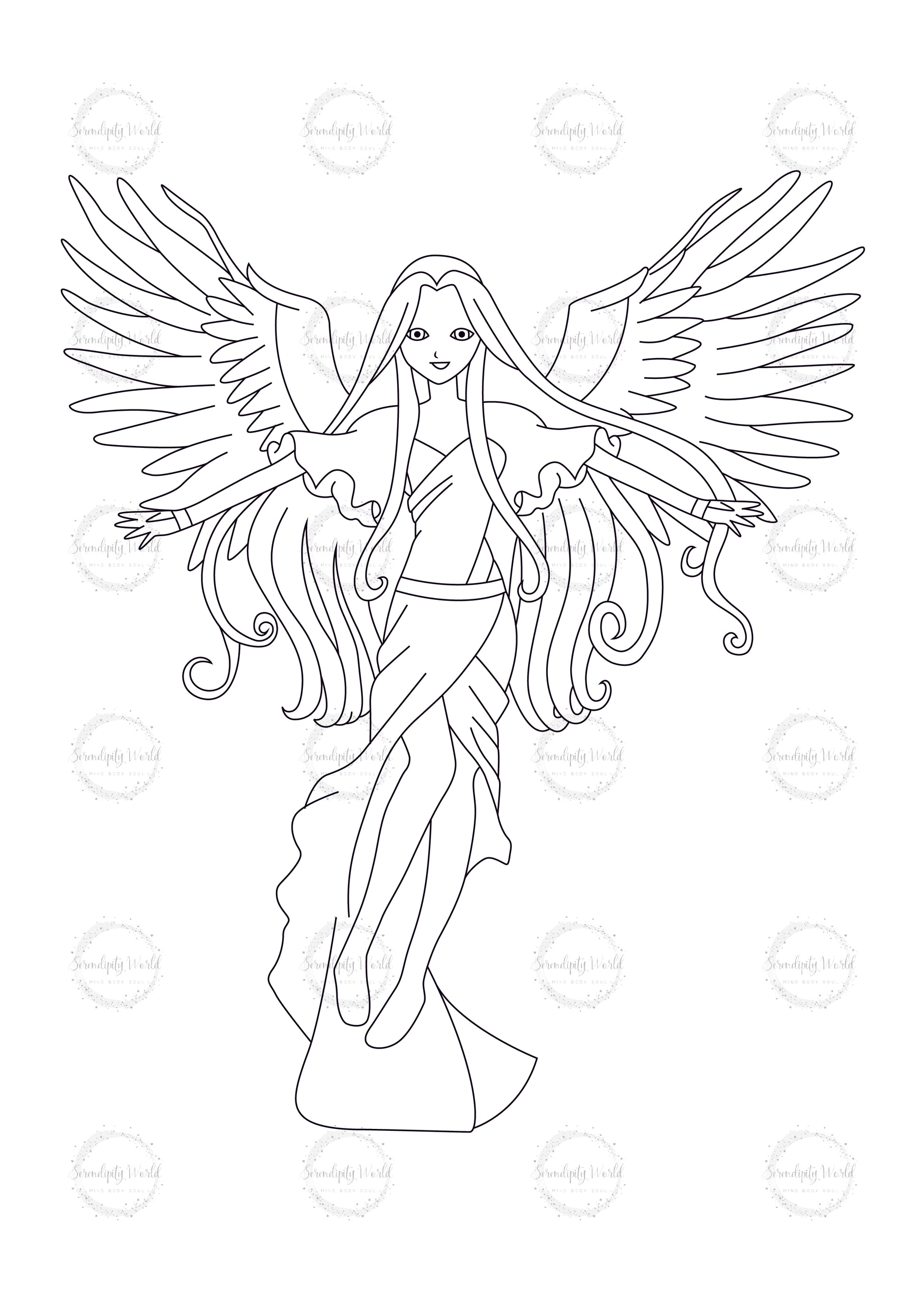 angel coloring pages for adults