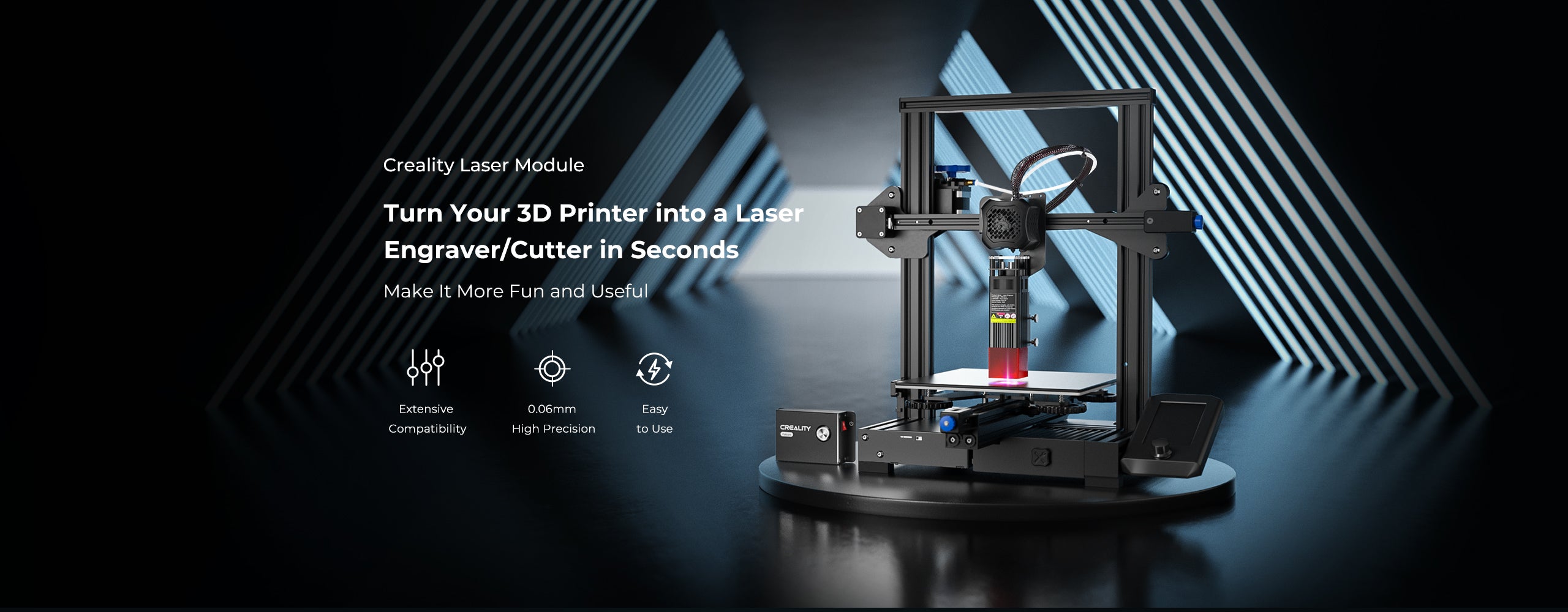 Creality 3D Printer Laser Engraver Module Ender 3 S1 Laser Engraving  Attachment