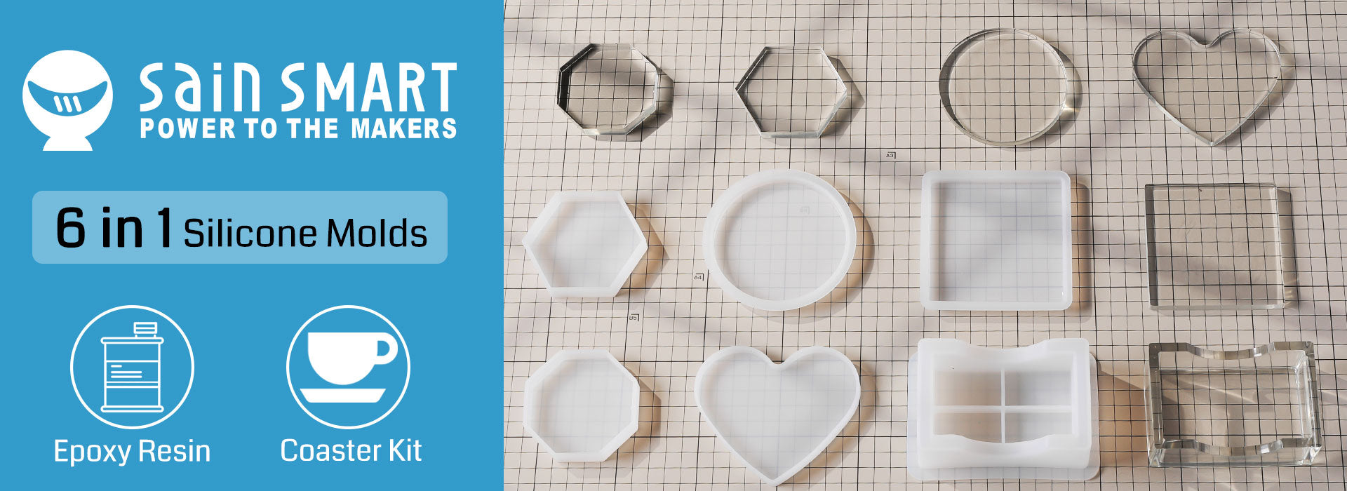 Resin Coaster Mold and Accesory Kit