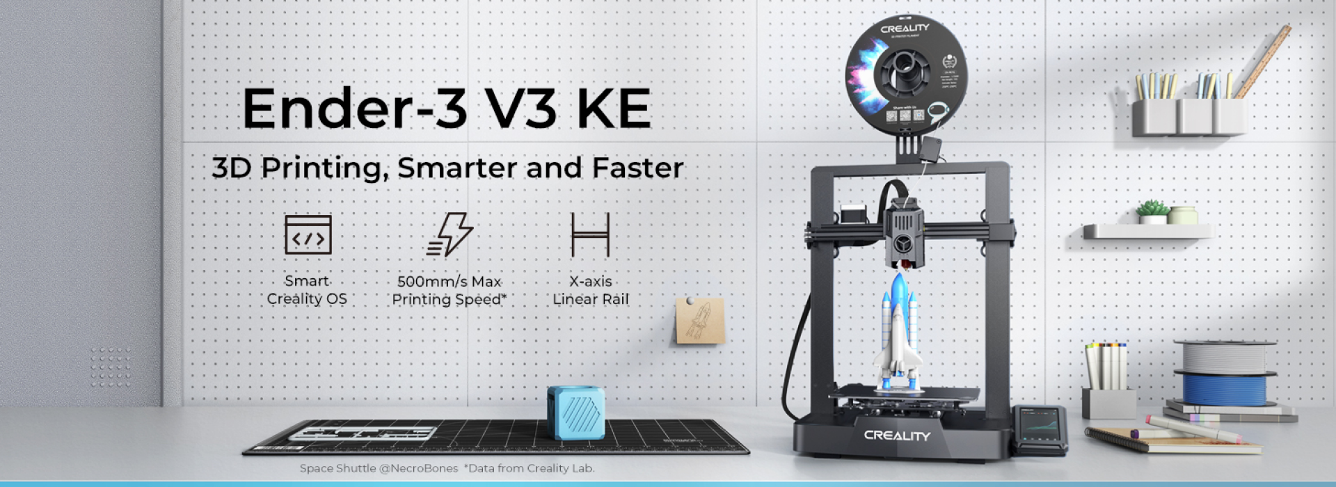 Creality Ender 3 V3 KE 3D Printer, Upgraded 500mm/s Printing Speed, CR  Touch Auto Leveling, Upgraded Sprite Direct Extruder, Stable Structure,  Print