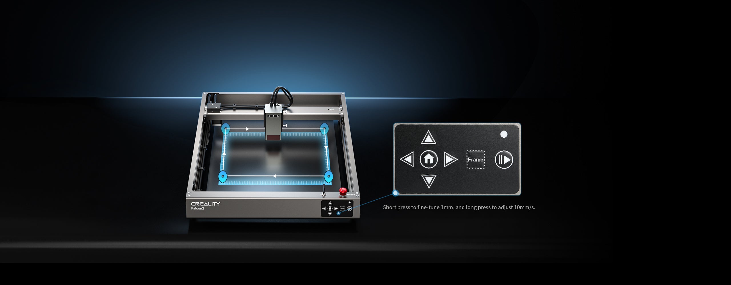 Creality Falcon2 La/Ser Engraver 22W Engraving Cutting Machine Integrated  Air Assist for Wood US 