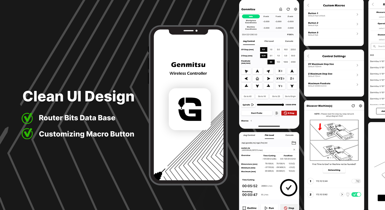 Genmitsu APP & Wireless Controller Kit For CNC Router | SainSmart