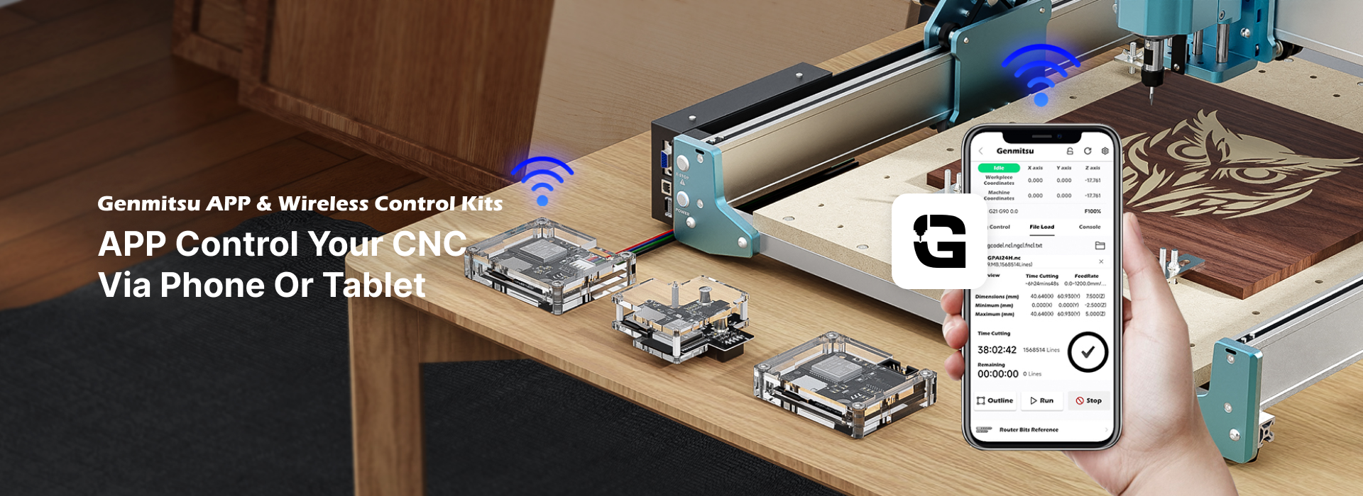 Genmitsu APP & Wireless Controller Kit For CNC Router | SainSmart