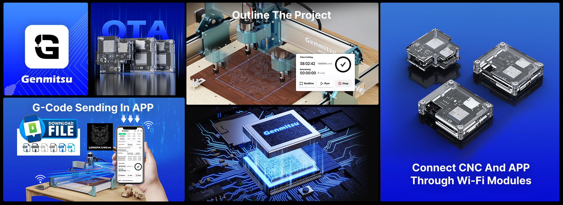 Genmitsu APP & Wireless Controller Kit For CNC Router | SainSmart