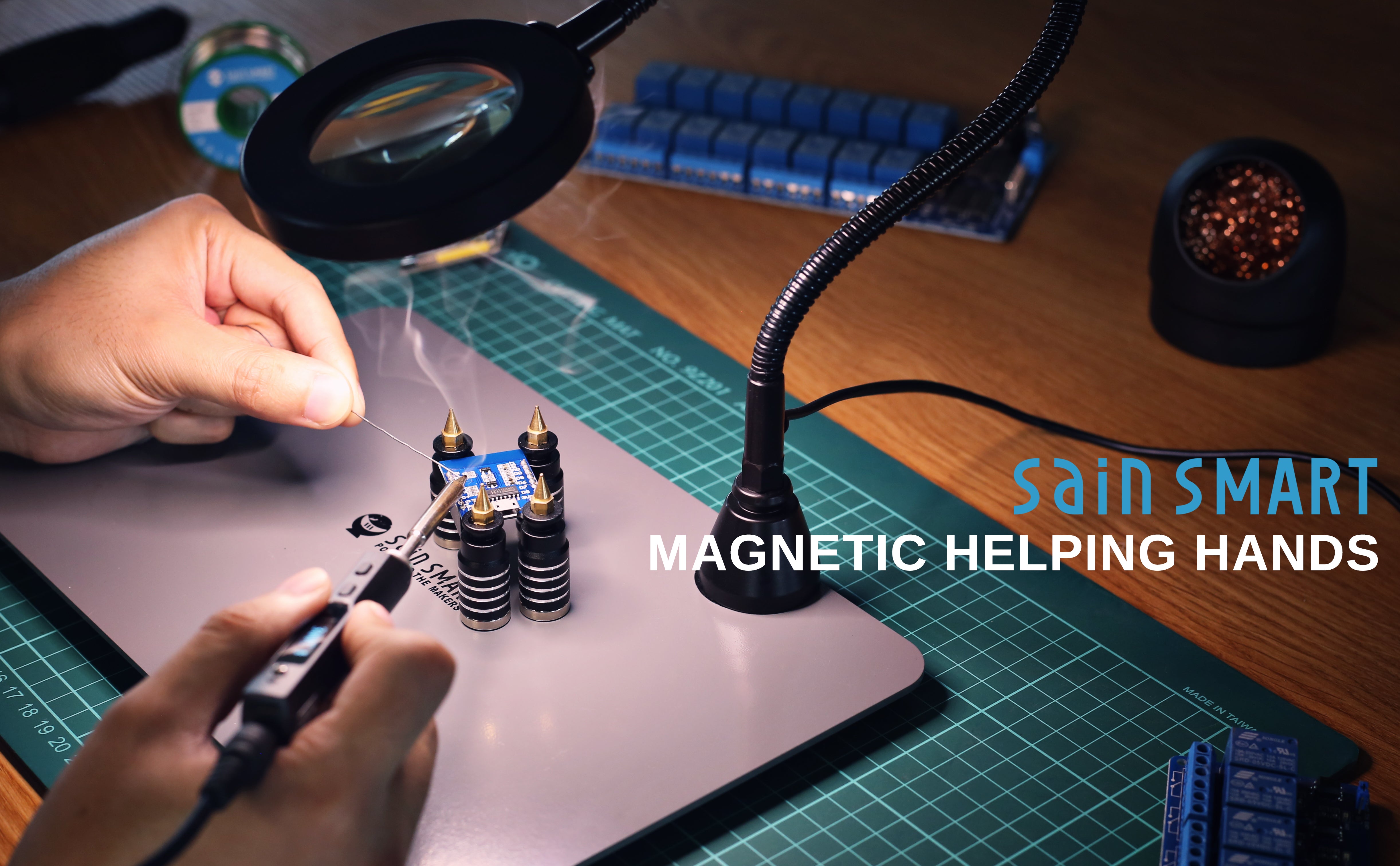 SainSmart Hands-free Soldering Station with Magnetic Lamp