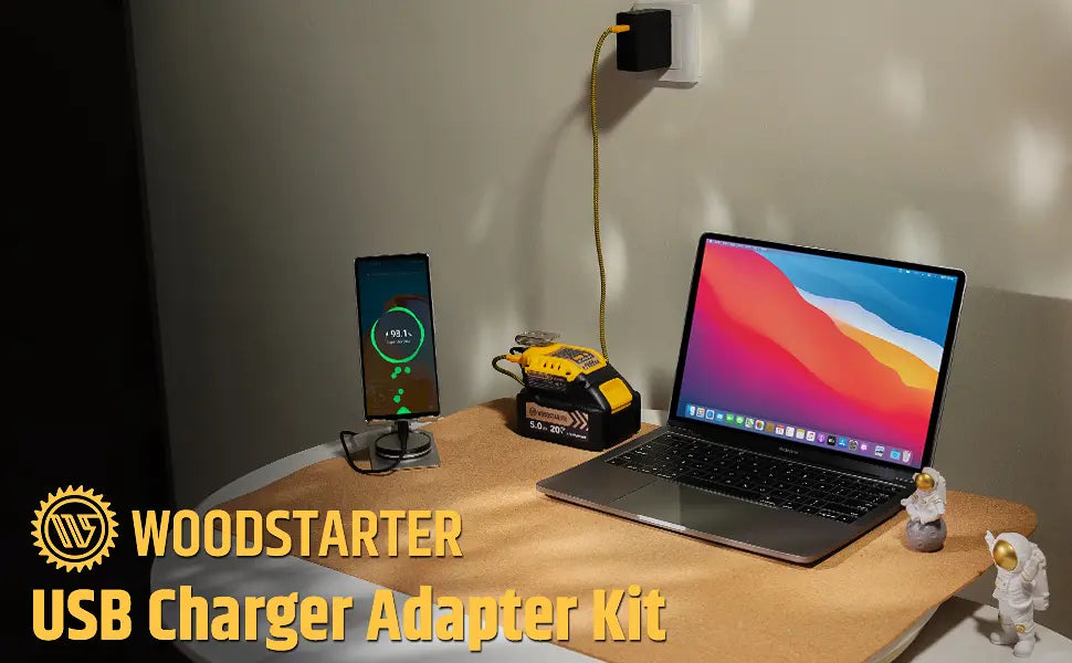 USB Charger Adapter Kit for Dewalt 20V Battery | SainSmart