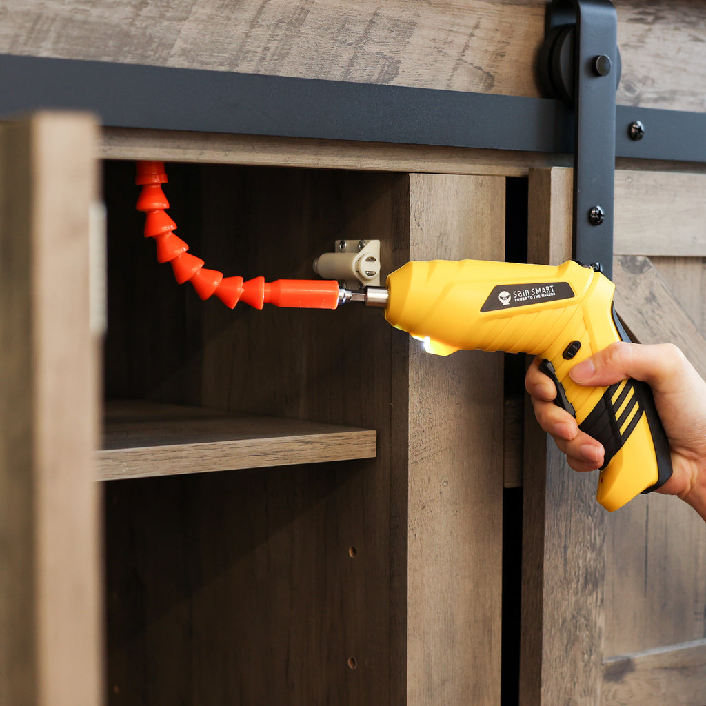 Cordless Screwdriver With Pivoting Handle, Usb Charger And 2 Hex