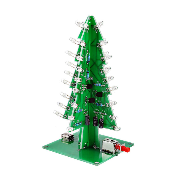 SainSmart Christmas Tree LED Flash Kit 3D DIY Electronic Learning Kit ...