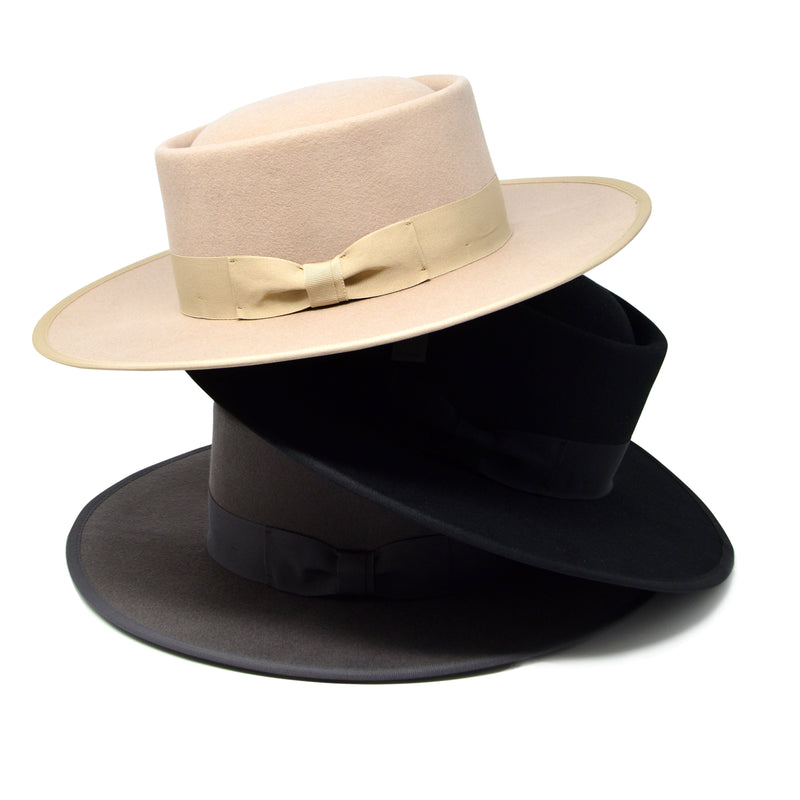 Gabbie Felt Stiff Brim Adjustable Bolero Hat | Chapel Hats