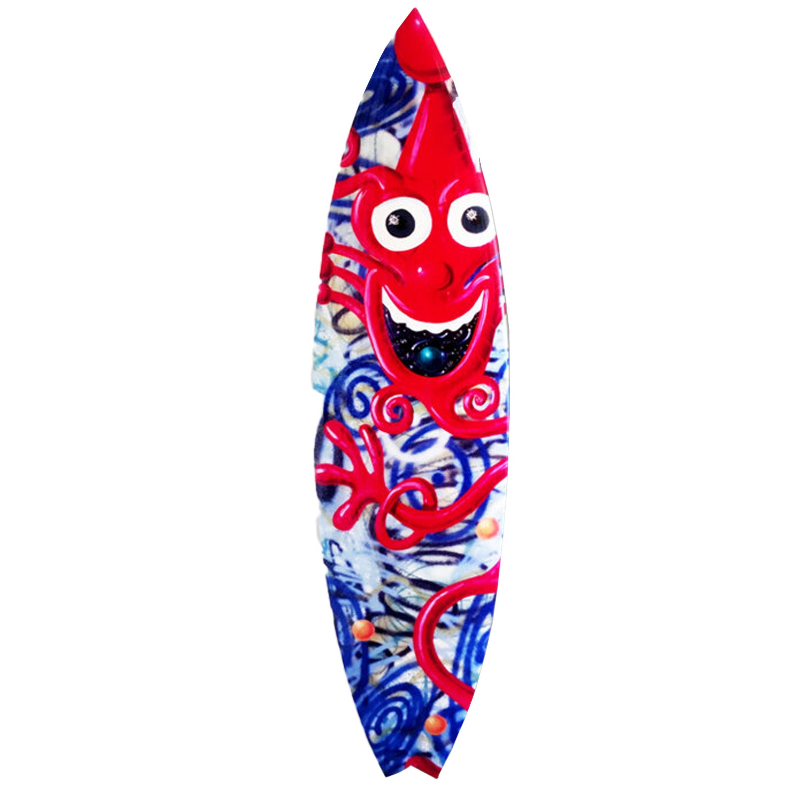 Cosmic Clown Surfboard by Kenny Scharf