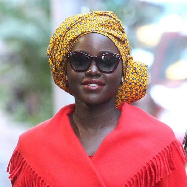 Modest fashion Mall blog post 5 celebrities head wraps turbans head coverings hijabs Lupita Nyong’o