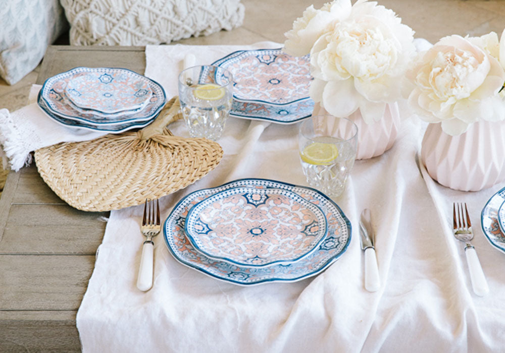 Soft and Neutral Table Setting | Q Squared Melamine