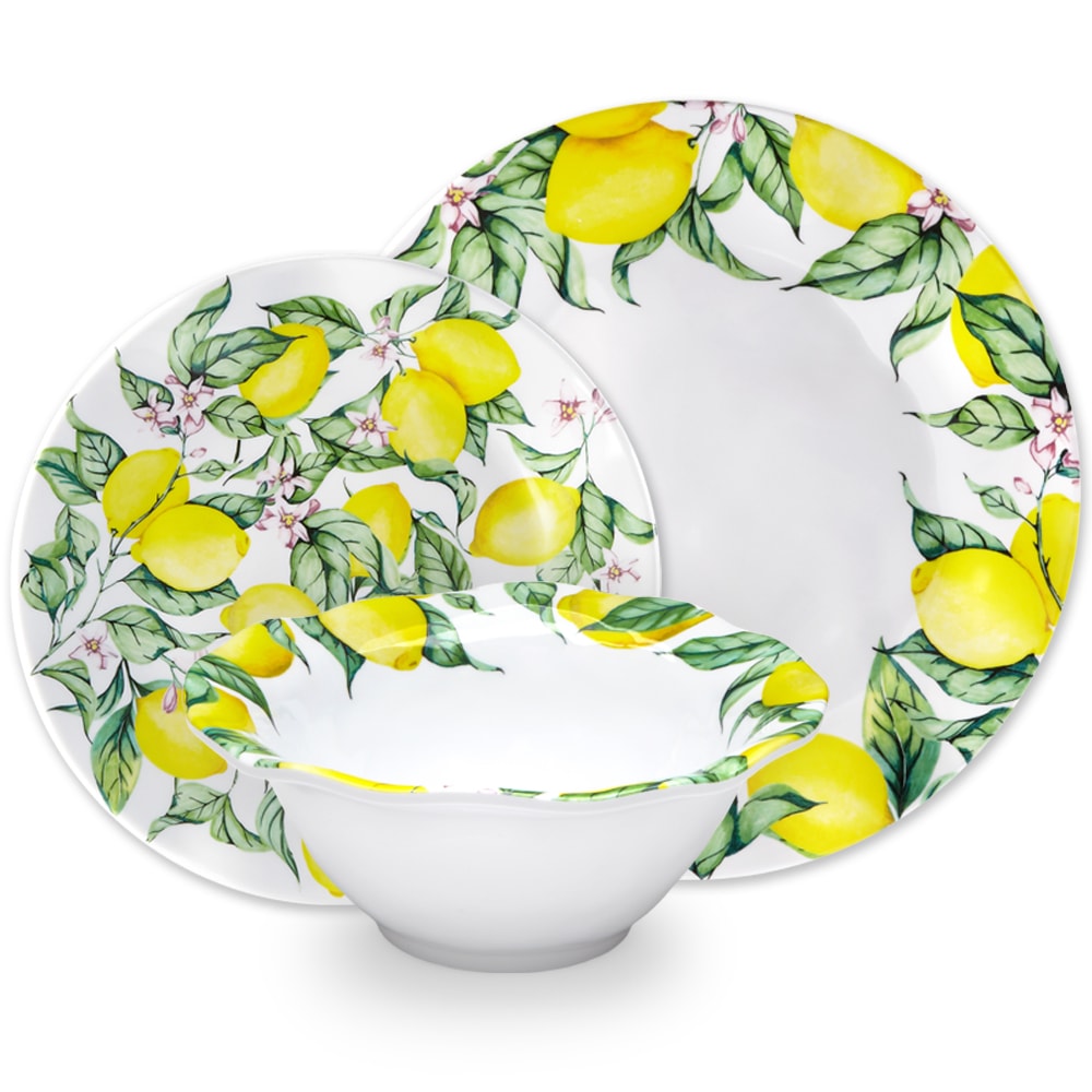 Limonata Melamine 12pc Dinnerware Set | Q Home