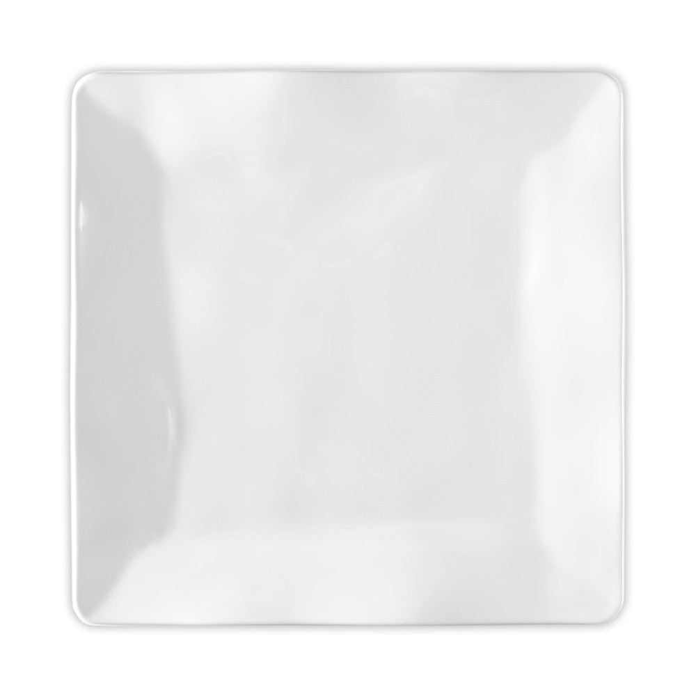 Image of Ruffle White Melamine Square Dinner Plate