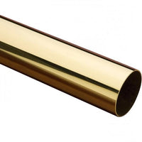 24 (610mm) Solid Brass Tubing - 1-1/2 (38mm) Diameter - (Unlacquered)