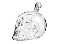 Skull Decanter 1-pc Large 50-Oz Glass Figurine, Lead Free Mouthblown Liquor Decanter For Bourbon, Whiskey, Scotch, Rum, Tequila