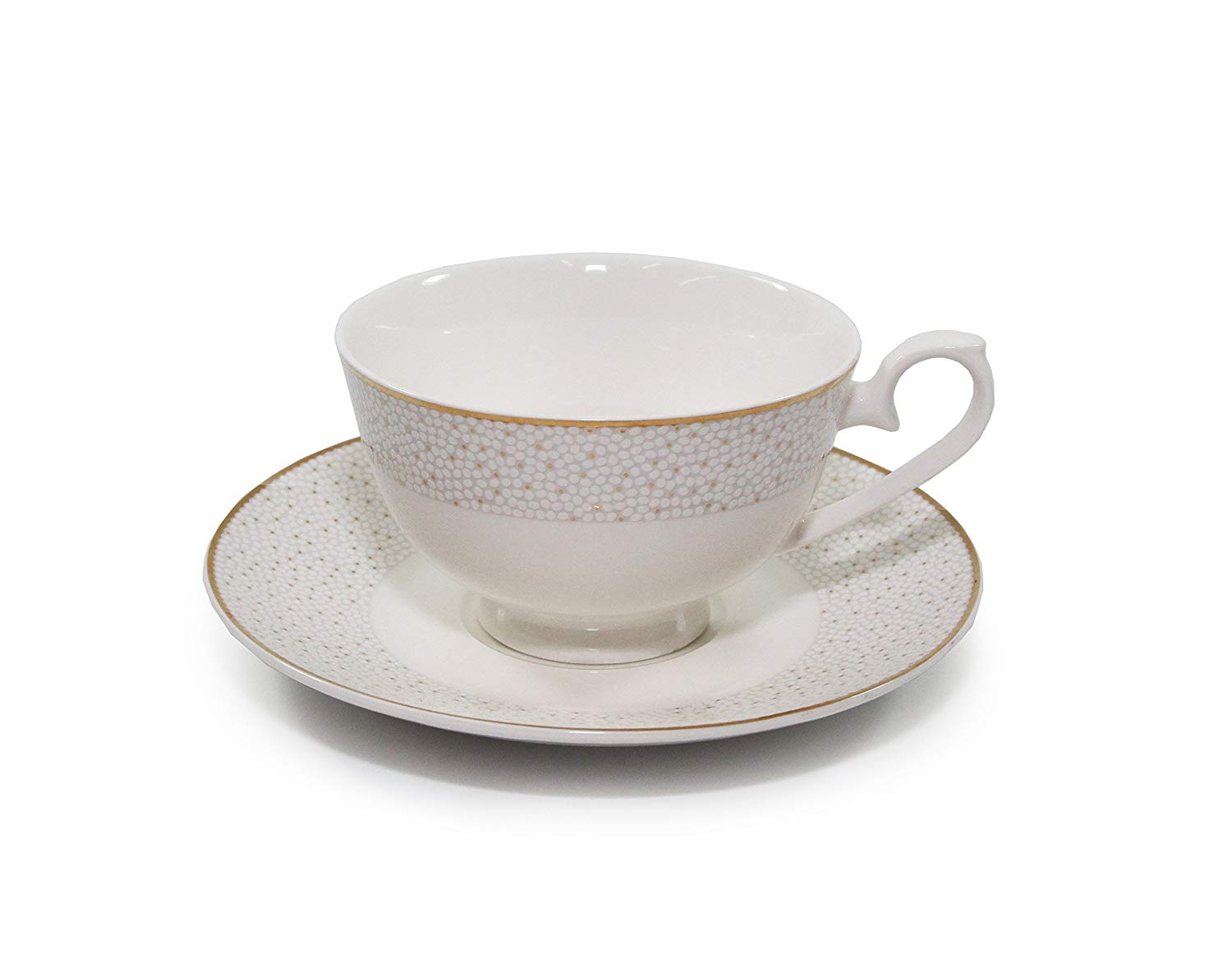 Royalty Porcelain Innocence 20pc White and Gold Dinnerware Set, 24K Go
