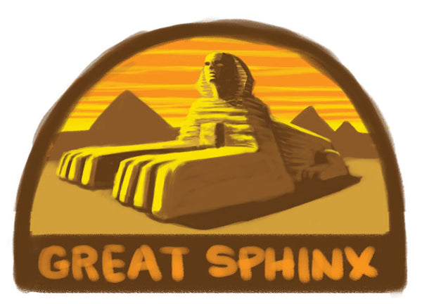 Great Sphinx Egypt patch art ancient mysteries travel patch
