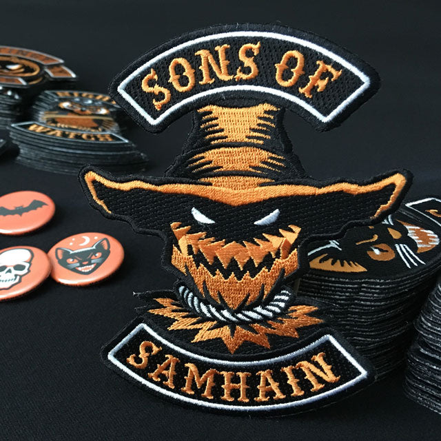 Download Sons Of Samhain Vintage Halloween Embroidered Patch Motorcycle Club Style Monsterologist
