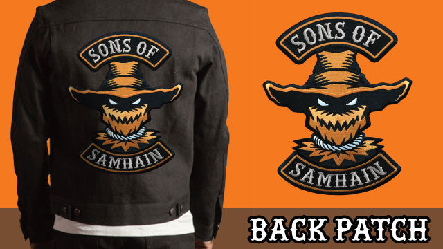 Sons Of Samahain back patch campaign on Kickstarter by Monsterologist