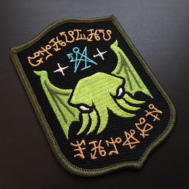 Cthulhu Fhtagn embroidered patch by Monsterologist