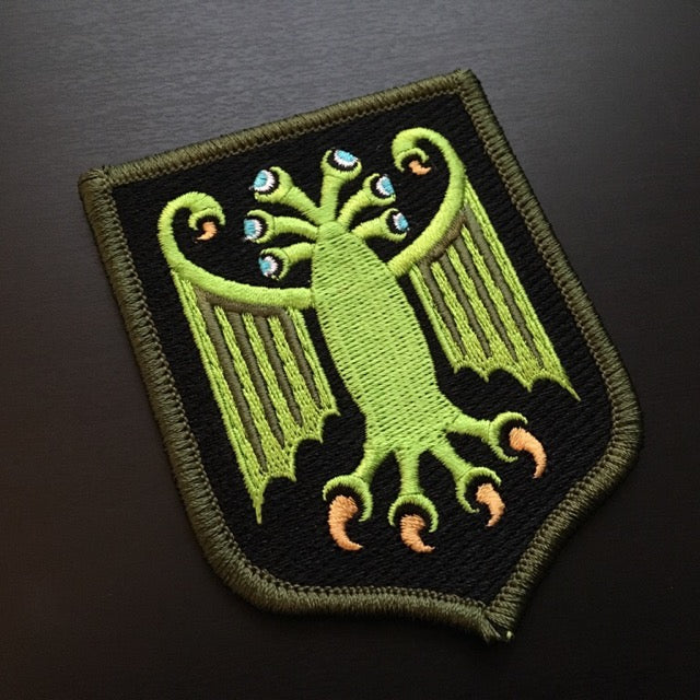 Elder Thing military heraldic embroidered patch by Monsterologist