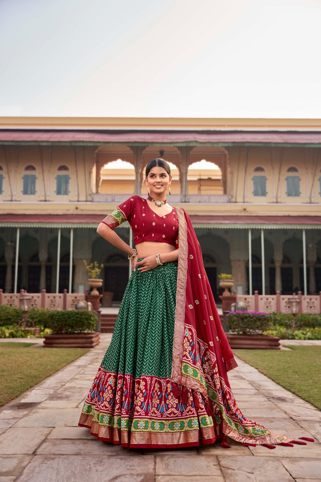 Green Lehenga