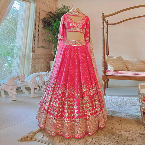 Buy Pink Wedding Lehenga Online