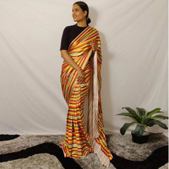 Readymade Stripe Saree