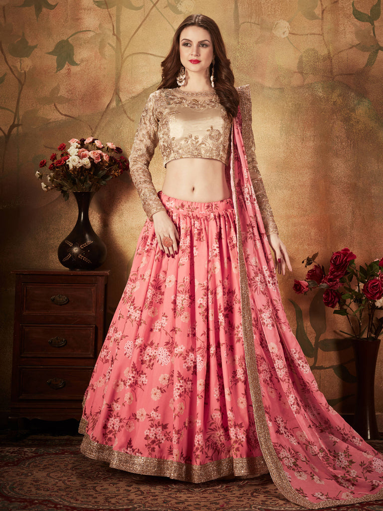 The Pink and Gold Lehenga