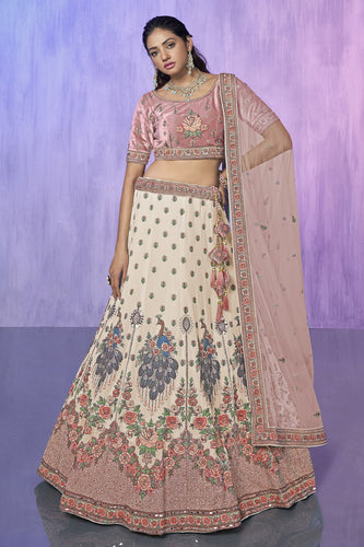 Buy Teen Girls Peach Net N Wine Embroidered Lehenga Set Wedding Wear Online  at Best Price | Cbazaar